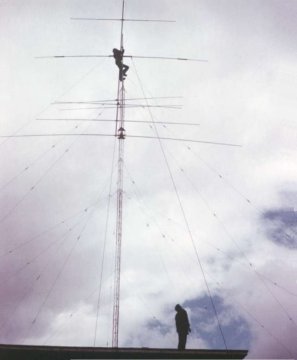 La antena montada