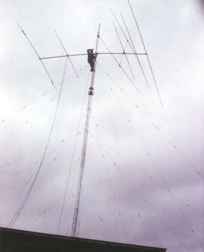 La antena montada